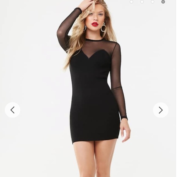 mesh bodycon mini dress